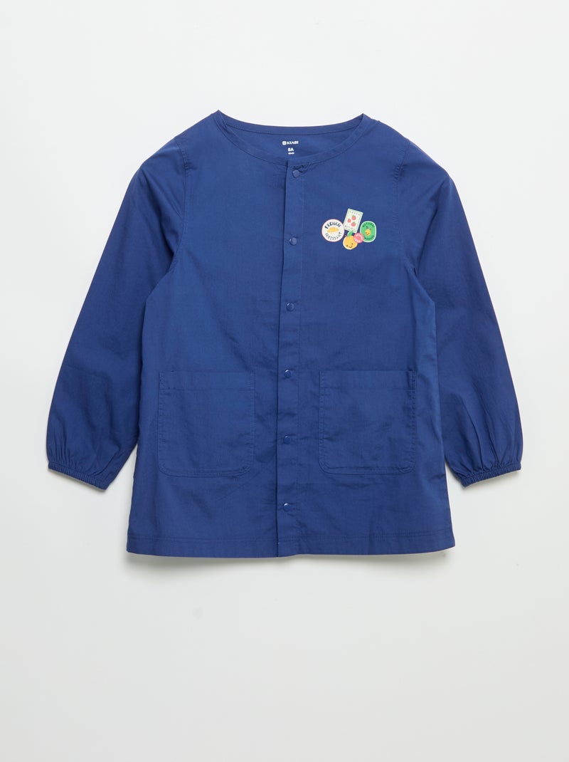 Schoolschort met lange mouwen Blauw - Kiabi