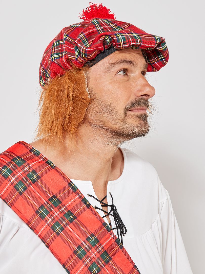 Schotse hoed met nephaar rood - Kiabi