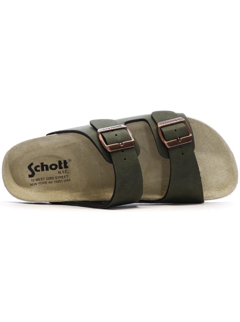 Schott arthur heren kaki sandalen Licht kakigroen - Kiabi