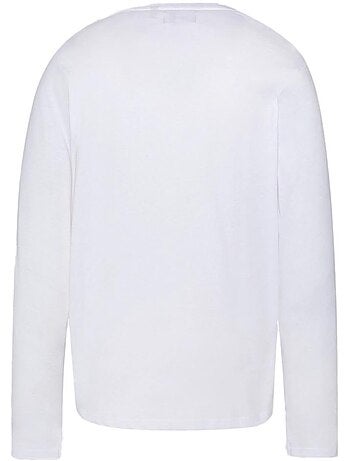 Schott brodedml wit t-shirt voor heren