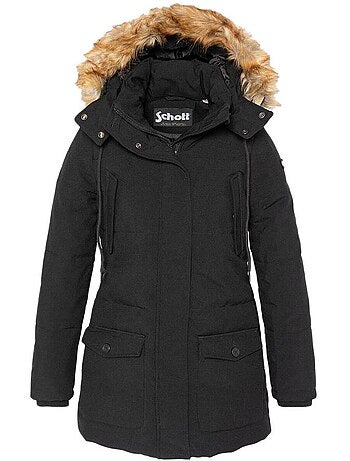 Schott camilia zwarte parka voor dames