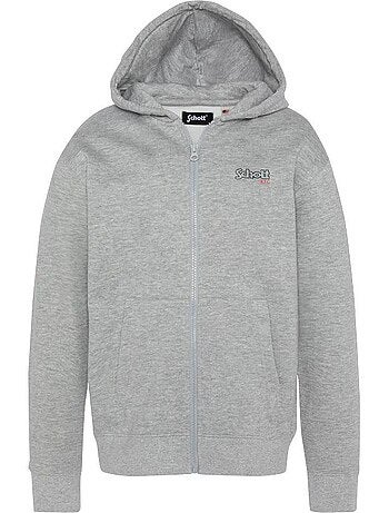 Schott sam jongens hoodie met rits - blauw