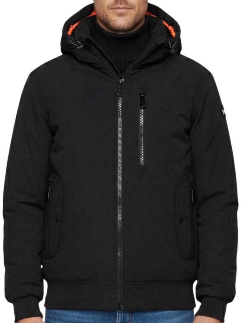 Schott DYLAN Zwart Bomberjack met Capuchon Zwart - Kiabi