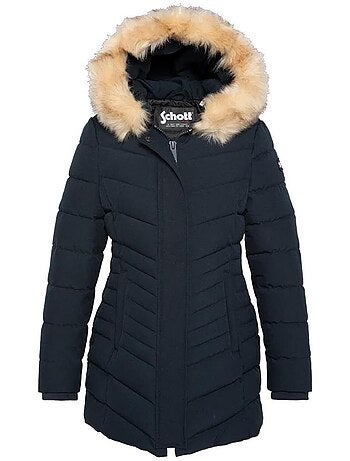 Schott garden marineblauwe parka voor dames