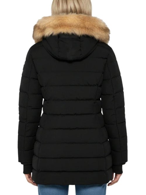 Schott GARDENAW Lange Zwarte Parka voor Dames - Kiabi Schott GARDENAW Lange Zwarte Parka voor Dames - Kiabi
