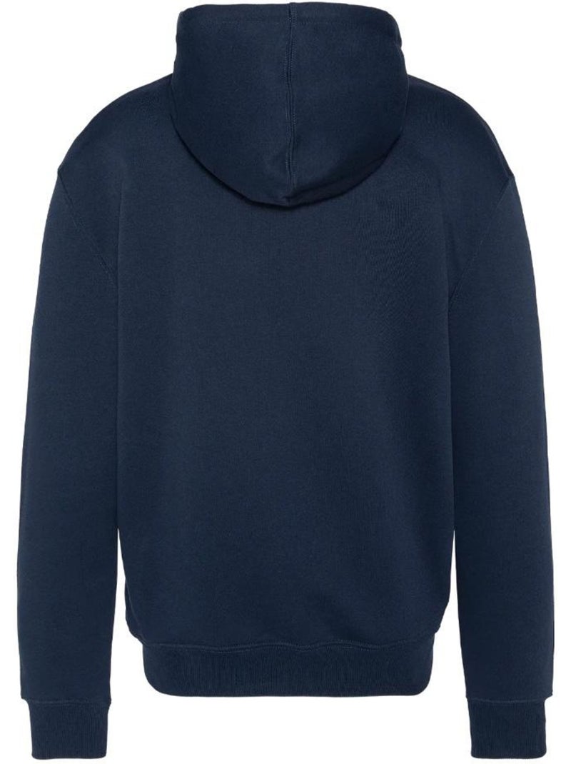 Schott Hoodie Marineblauw voor Heren met Klein Logo Marineblauw - Kiabi