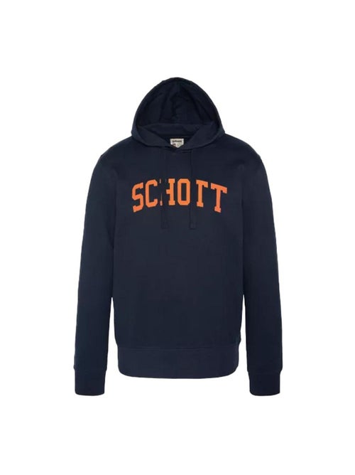 Schott Hoodie Marine/Oranje met Logo voor Heren - Kiabi Schott Hoodie Marine/Oranje met Logo voor Heren - Kiabi