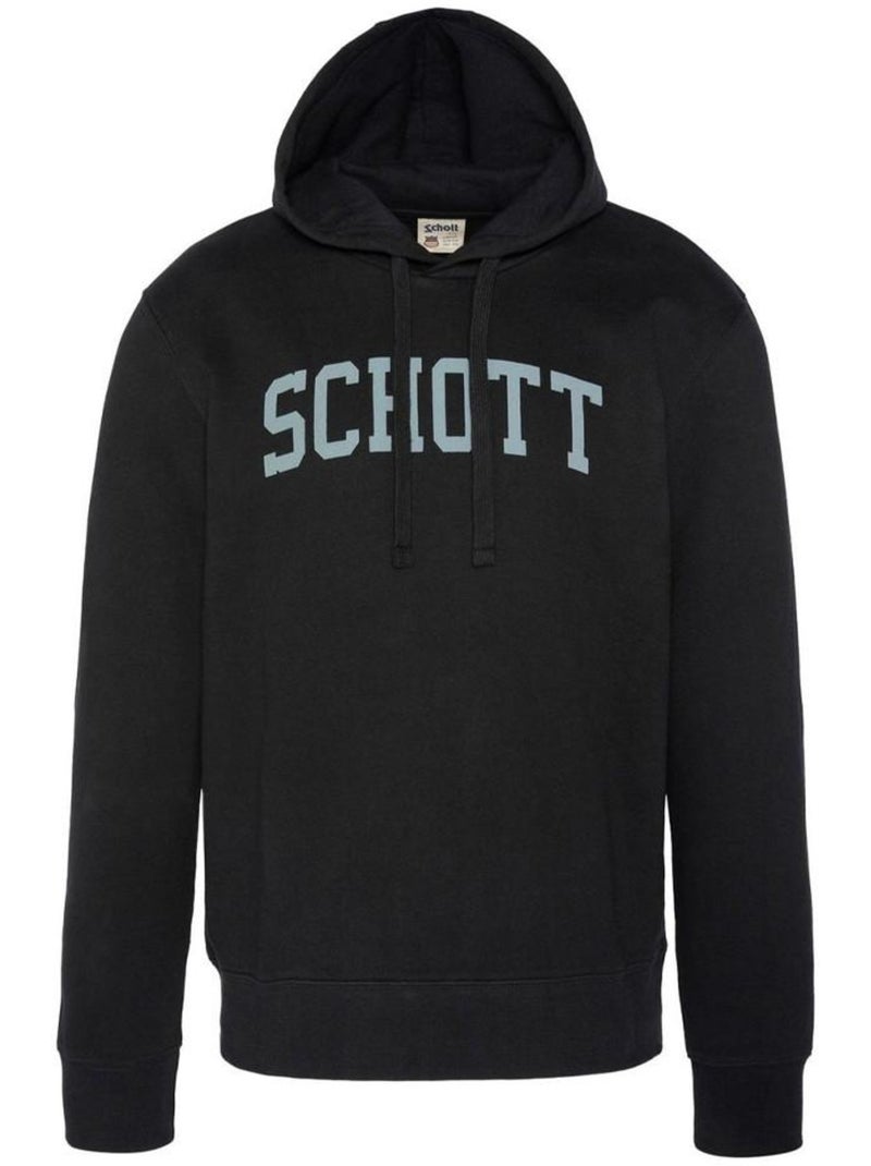 Schott Hoodie Zwart voor Heren met Logo Zwart - Kiabi