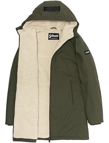 Schott jackson25 groene parka met capuchon voor heren
