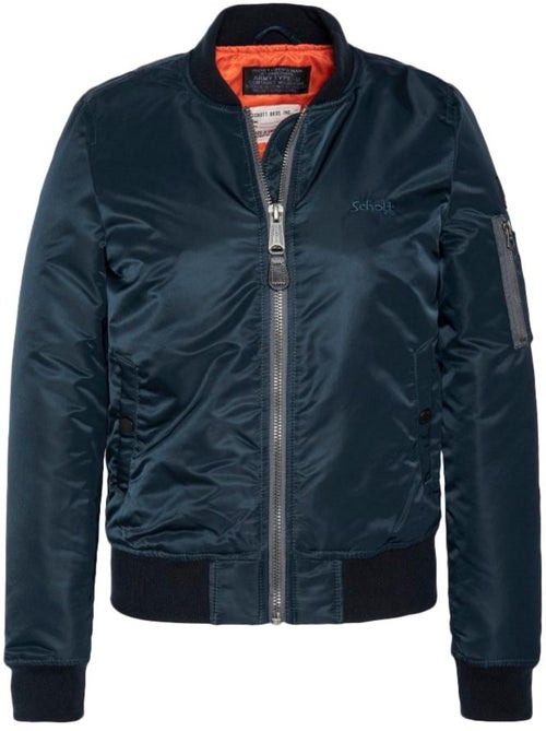 Schott JET17W Dames Bomberjack Marineblauw - Kiabi Schott JET17W Dames Bomberjack Marineblauw - Kiabi
