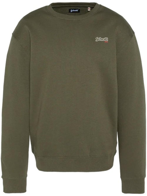 Schott Kaki Heren Sweatshirt met Print - Kiabi Schott Kaki Heren Sweatshirt met Print - Kiabi
