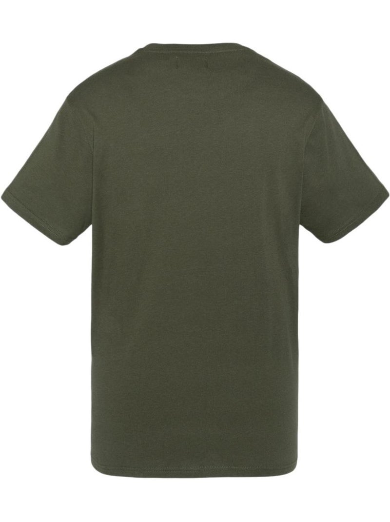 Schott Kaki T-shirt voor Heren met Borduurwerk Licht kakigroen - Kiabi