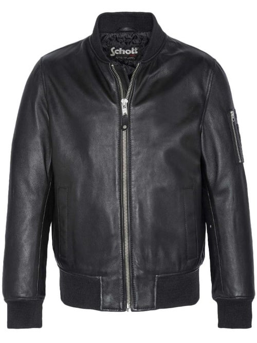 Schott LCBOMB Zwart Leren Herenjack - Kiabi Schott LCBOMB Zwart Leren Herenjack - Kiabi