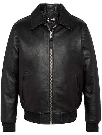 Schott lcdetroit heren leren jas bruin