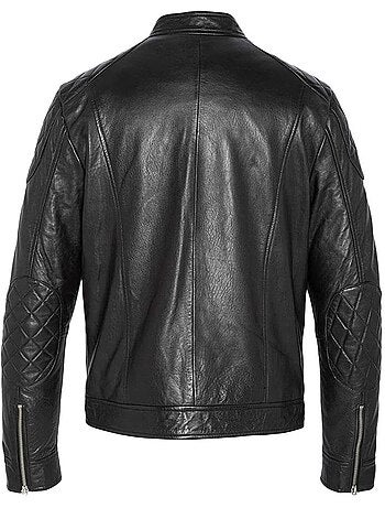 Schott lcleo leren heren blouson zwart