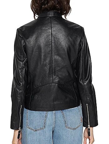Schott lola zwart leren damesjack