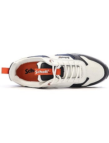 Schott maki zwart-witte herensneakers