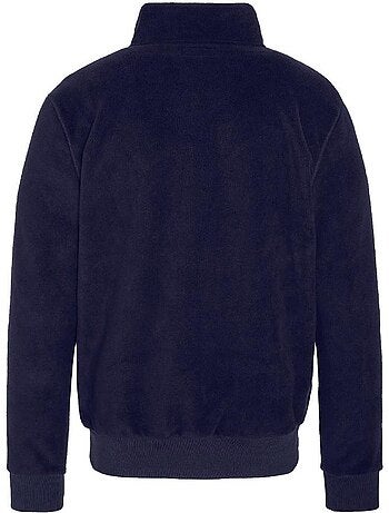 Schott marineblauwe halve rits fleece trui voor heren