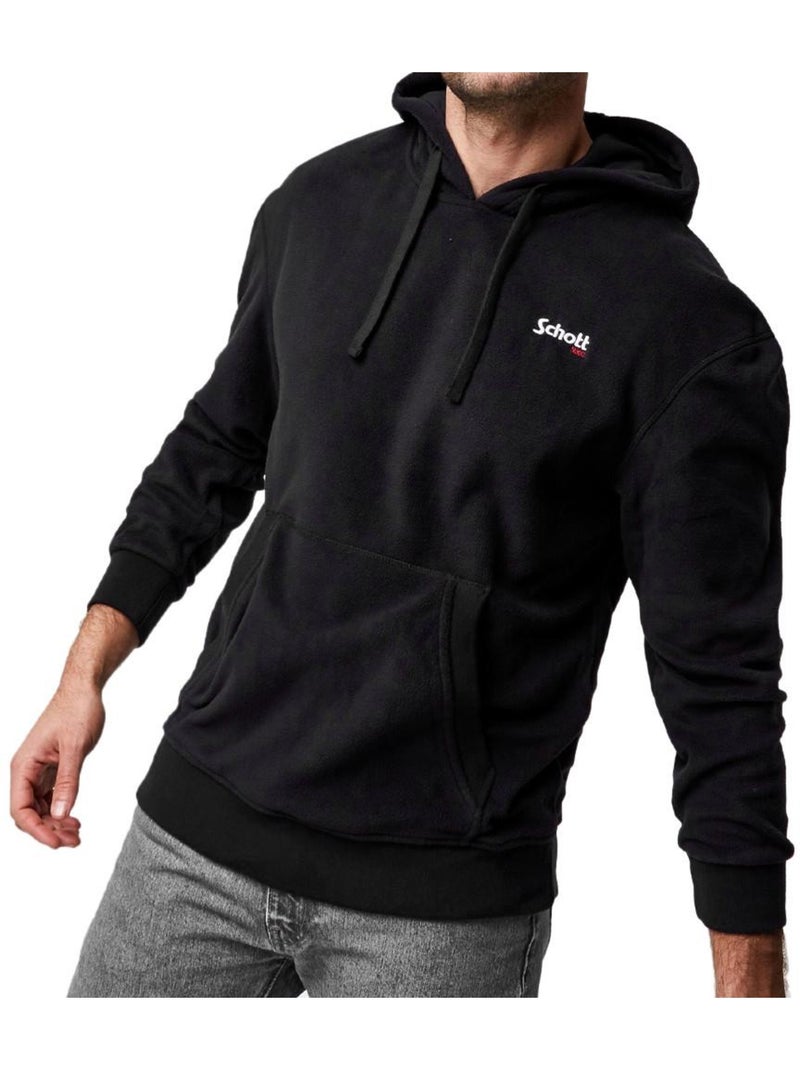 Schott Micro Polar Heren Hoodie Zwart Zwart - Kiabi