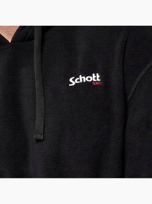 Schott Micro Polar Heren Hoodie Zwart - Kiabi Schott Micro Polar Heren Hoodie Zwart - Kiabi