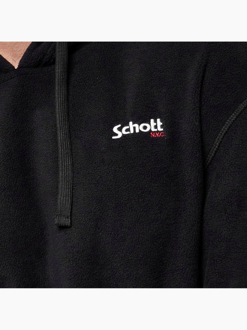 Schott Micro Polar Heren Hoodie Zwart Zwart - Kiabi