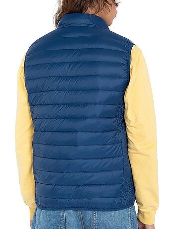 Schott oaklandvrs lichtbruine mouwloze bodywarmer voor heren