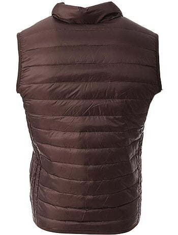 Schott oaklandvrs lichtbruine mouwloze bodywarmer voor heren