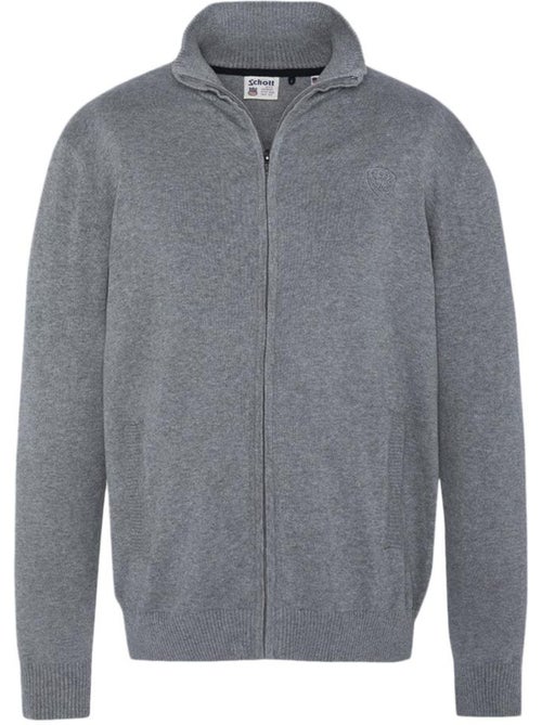 Schott PLB120 Grijs Heren Vest met Rits - Kiabi Schott PLB120 Grijs Heren Vest met Rits - Kiabi