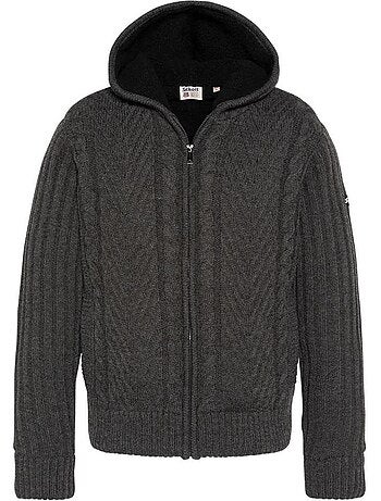 Schott plenzo sherpa vest voor heren - grijs