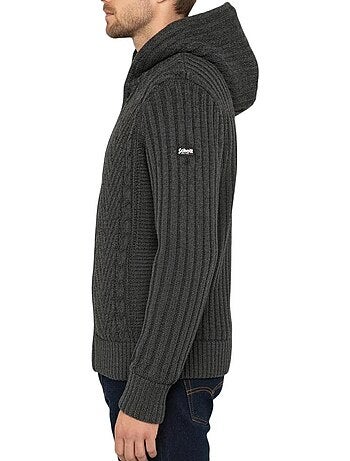 Schott plenzo sherpa vest voor heren - grijs