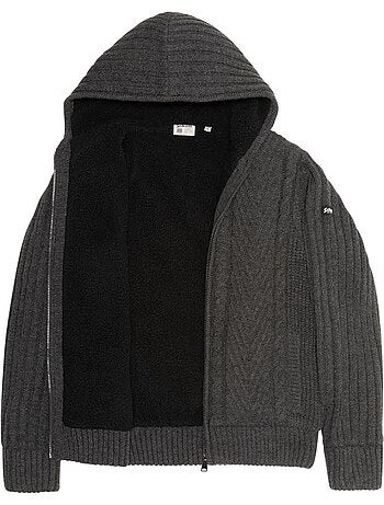 Schott plenzo sherpa vest voor heren - grijs