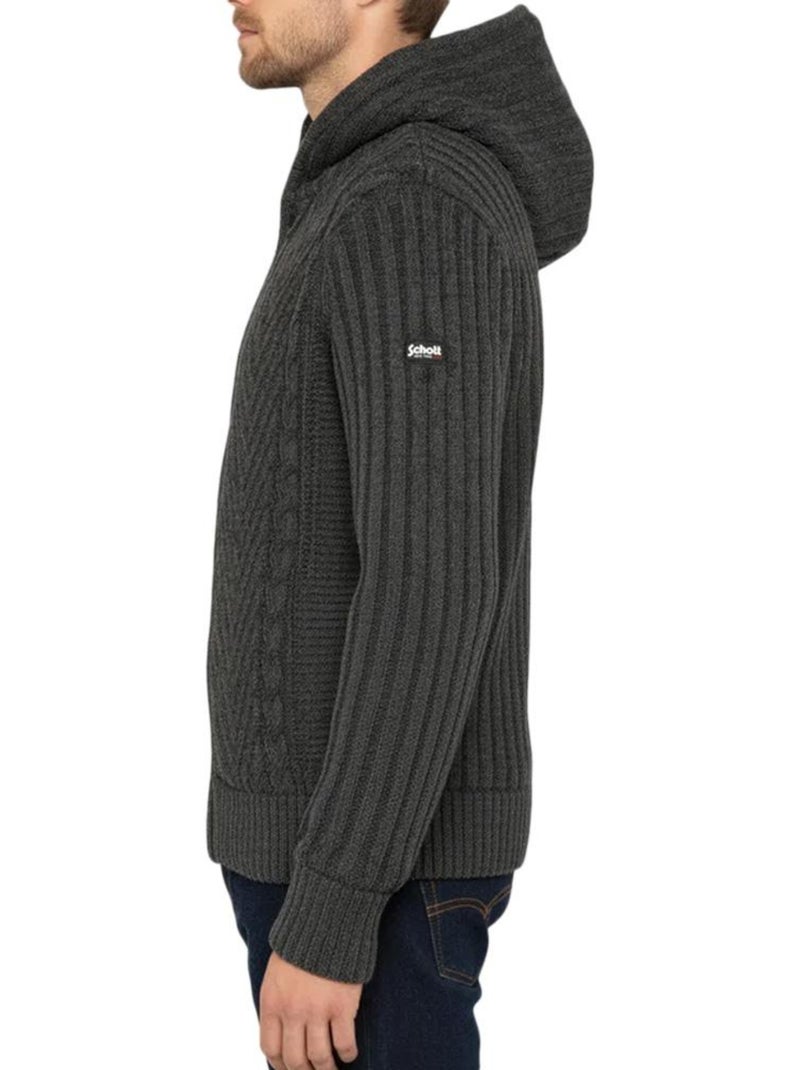 Schott PLENZO Sherpa Vest voor Heren - Grijs Zilvergrijs - Kiabi