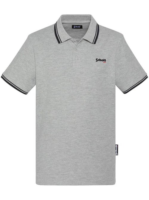 Schott PSWILL2 Grijs Polo Shirt voor Heren - Kiabi