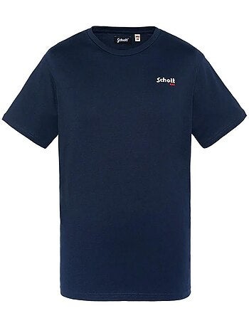 Schott rode jongens t-shirt marineblauw