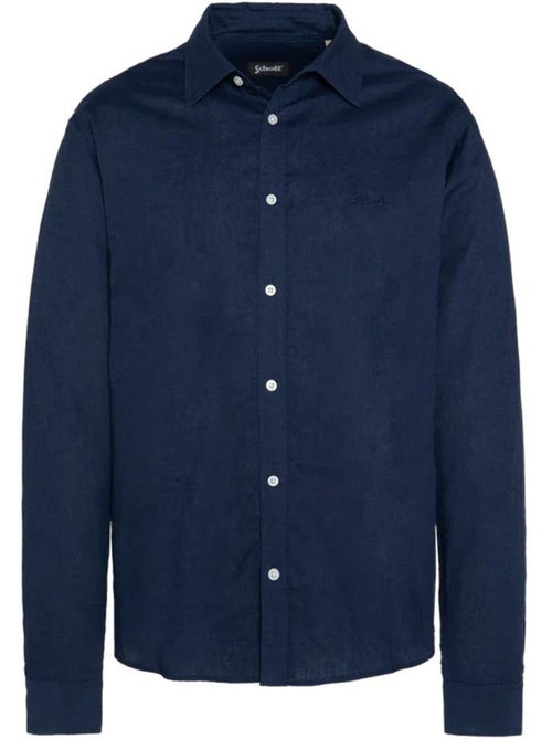 Schott SHROFML Marineblauw Herenoverhemd - Kiabi Schott SHROFML Marineblauw Herenoverhemd - Kiabi