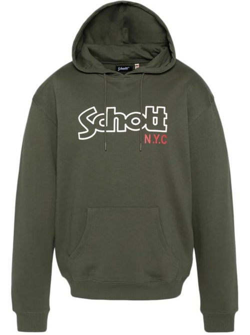 Schott Sidney Heren Hoodie Kaki - Kiabi Schott Sidney Heren Hoodie Kaki - Kiabi
