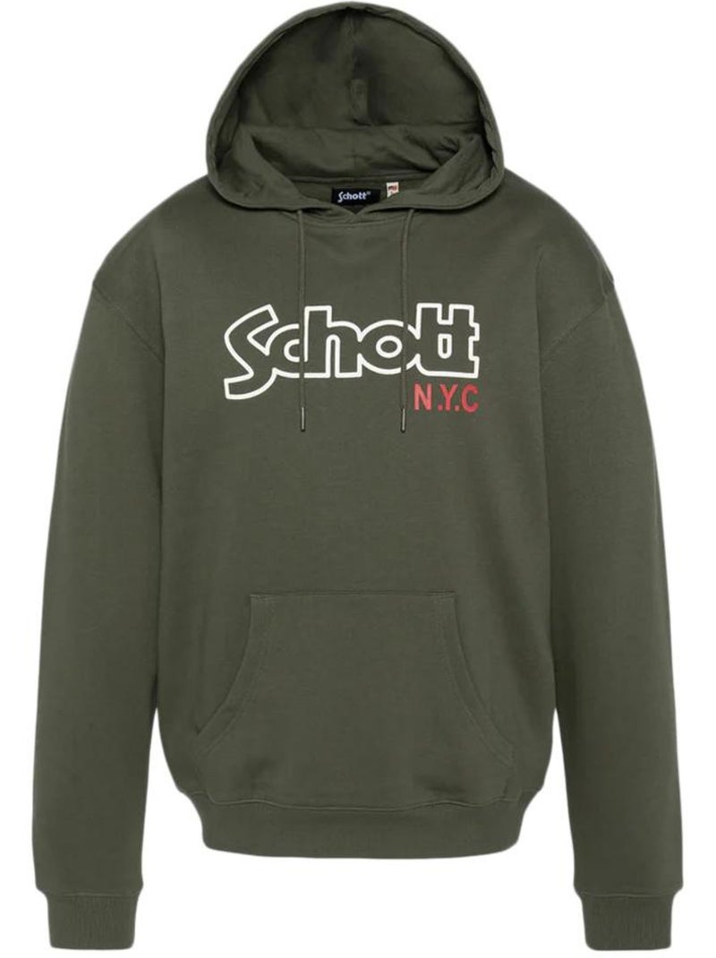 Schott Sidney Heren Hoodie Kaki Licht kakigroen - Kiabi