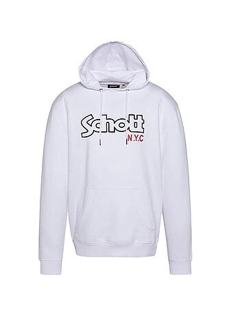 Schott sidney heren hoodie wit