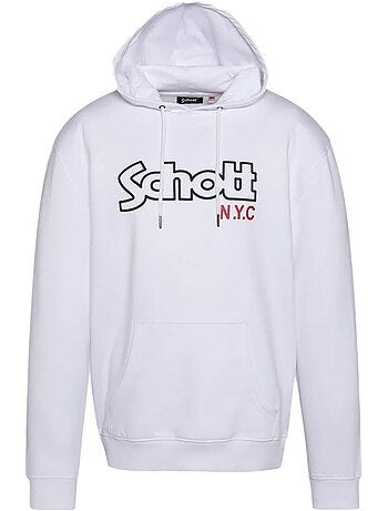 Schott sidney heren hoodie wit