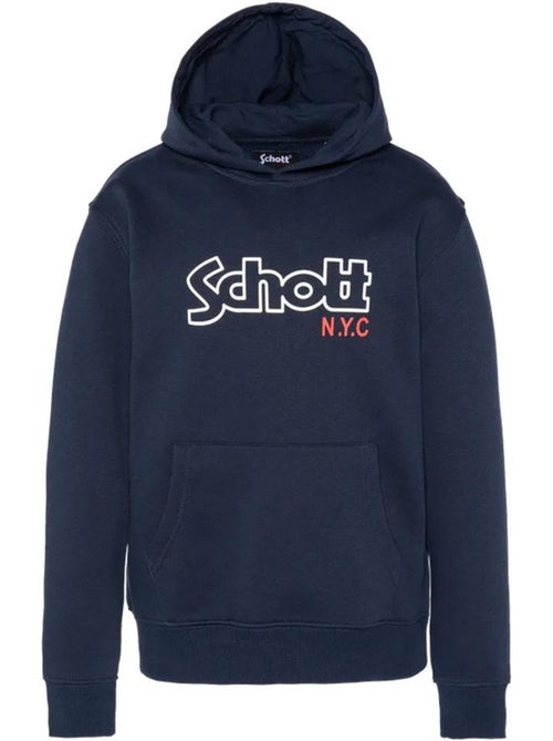 Schott Sidney Jongens Hoodie Marineblauw - Kiabi Schott Sidney Jongens Hoodie Marineblauw - Kiabi