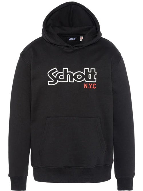 Schott Sidney Jongens Hoodie Zwart - Kiabi Schott Sidney Jongens Hoodie Zwart - Kiabi