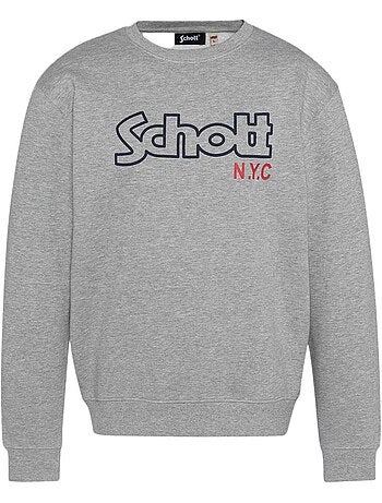 Schott stanley beige heren sweatshirt