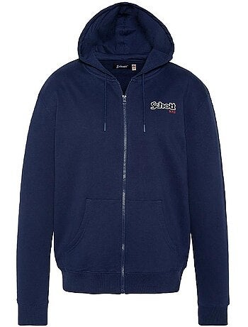 Schott swhsam heren hoodie met rits - kaki