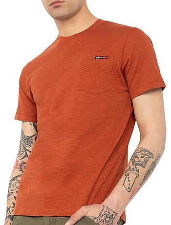 Schott tskea1 kaki t-shirt voor heren