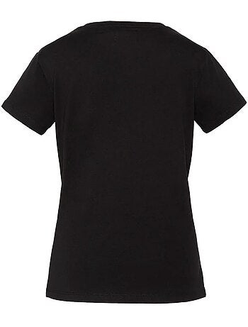 Schott tsbrodedw zwart t-shirt voor dames