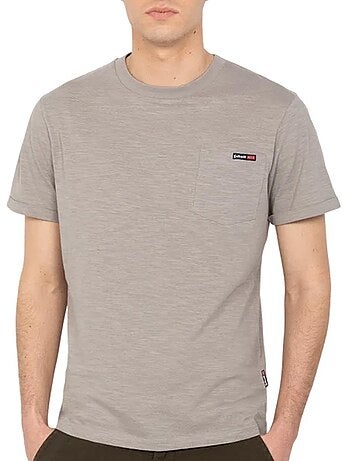 Schott tskea1 kaki t-shirt voor heren