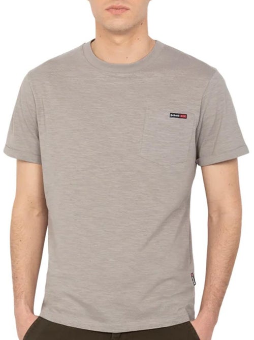 Schott TSKEA1 Grijs T-shirt voor Heren - Kiabi Schott TSKEA1 Grijs T-shirt voor Heren - Kiabi