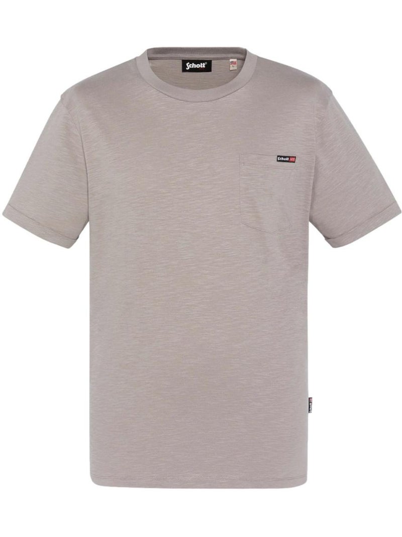 Schott TSKEA1 Grijs T-shirt voor Heren Zilvergrijs - Kiabi
