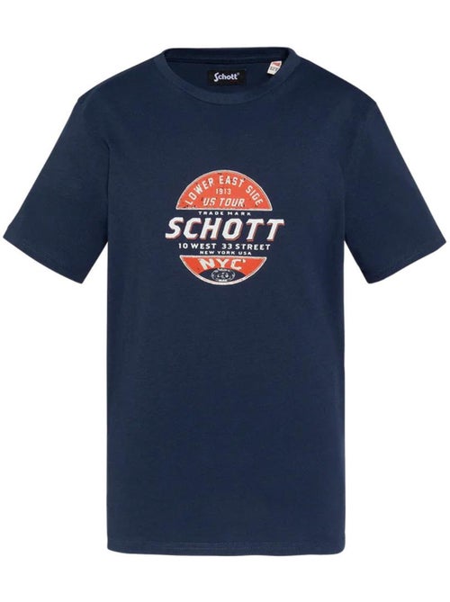 Schott USTOUR Jongens T-shirt Marineblauw - Kiabi Schott USTOUR Jongens T-shirt Marineblauw - Kiabi