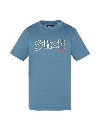 Schott vintage jongens t-shirt groen/blauw